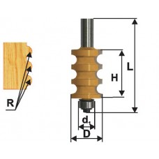 ФРЕЗА КРОМ ФИГУРНАЯ Ф22,2Х26ММ R3ММ ХВ 12ММ